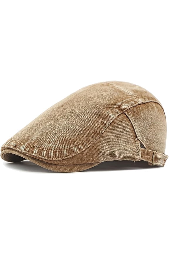 Mens Denim Cotton Newsboy Cap Ivy Gatsby Driving Hunting Cabbie Hat for Wommen Men