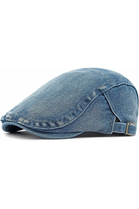 Mens Denim Cotton Newsboy Cap Ivy Gatsby Driving Hunting Cabbie Hat for Wommen Men