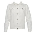 thumbnail image 1 of Mens Denim Jean Jacket Button Up Slim Fit Premium Cotton - White 3XL, 1 of 3
