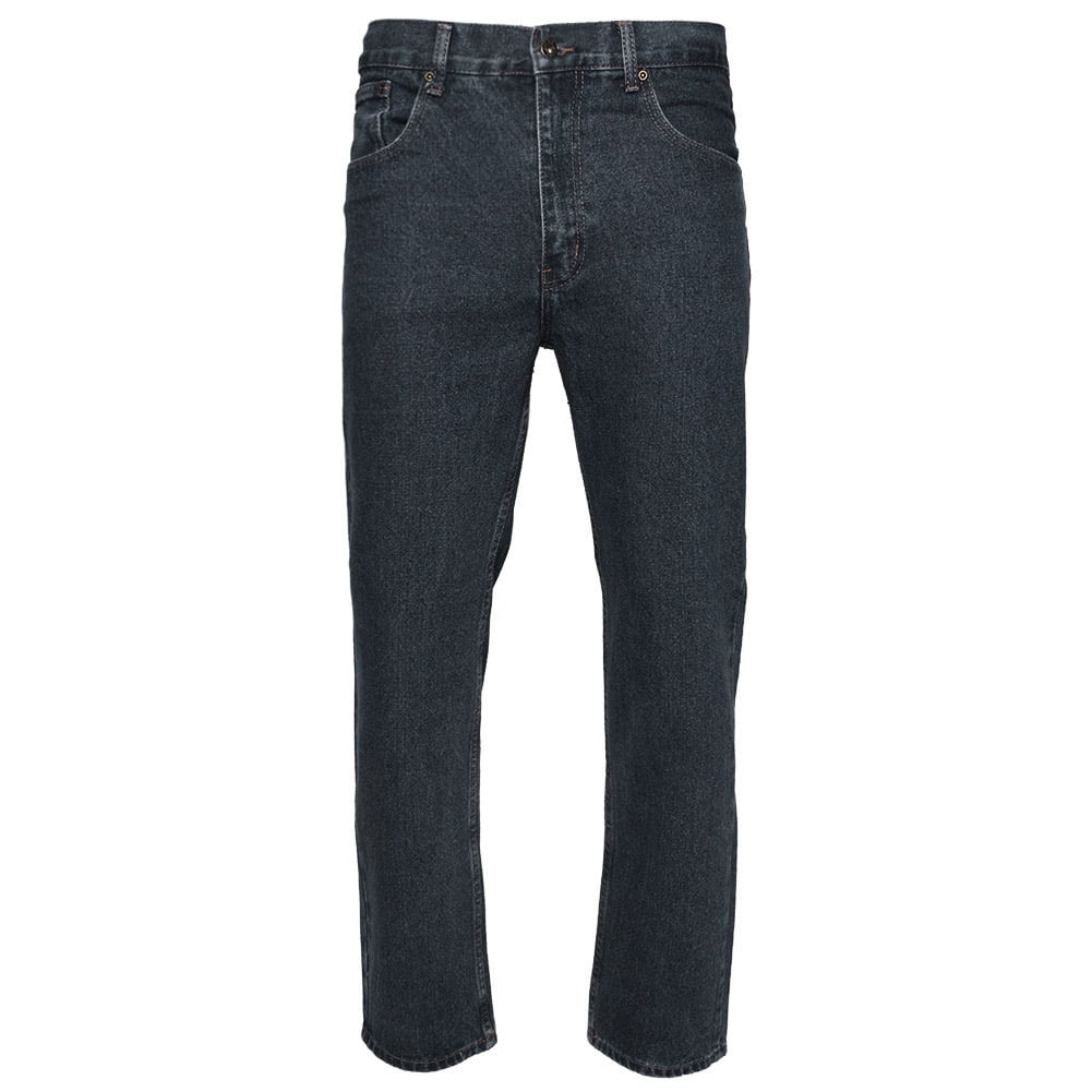 Mens Denim Jeans Pants Premium Cotton Straight Leg Fit CA999 D Blue ...