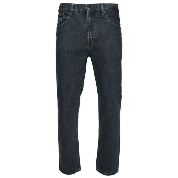 Mens Denim Jeans Pants Premium Cotton Straight Leg Fit CA999 D Blue 44x30