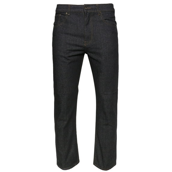 Mens Denim Jeans Pants Premium Cotton Straight Leg Fit CA999 Denim Black 38x32