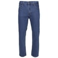 thumbnail image 1 of Mens Denim Jeans Pants Premium Cotton Straight Leg Fit CA999 Stone Wash 34x30, 1 of 6