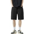 thumbnail image 1 of Mens Denim Shorts with Pockets Loose Fit Wide Leg Jorts Baggy Short Jeans Y2k Streetwear Casual Shorts, 1 of 5