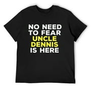 Mens Dennis Funny Uncle T-Shirt Gift Family Mens Graphic Name T-Shirt Black Small