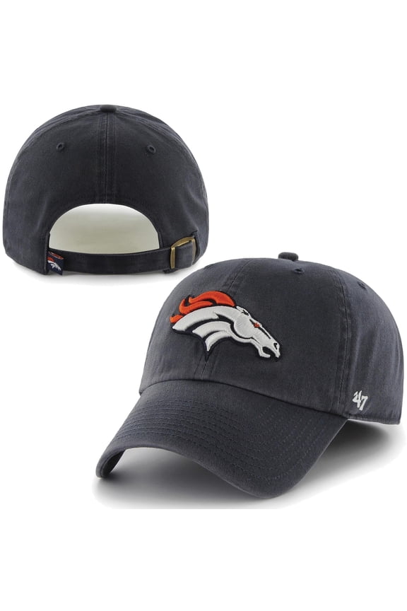 Mens Denver Broncos '47 Brand Navy Blue Cleanup Adjustable Hat