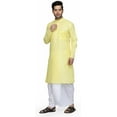 thumbnail image 1 of Mens Desginer Wear Bollywood Style Indian South Indian Cotton Dhoti Kurta Set, 1 of 4