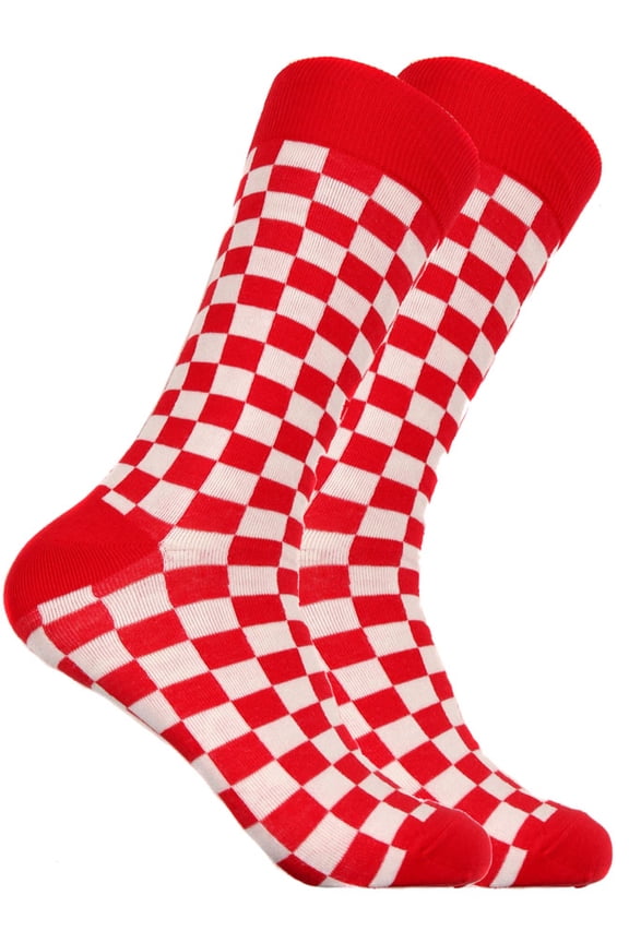 Mens Designer Checkered Socks