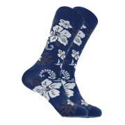 Mens Designer Hawaiian Flower Cotton Socks
