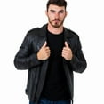 thumbnail image 1 of Mens Designer Rider Black Moto Biker Motorcycle Genuine Leather Jacket Medium SouthBeachLeather, 1 of 10