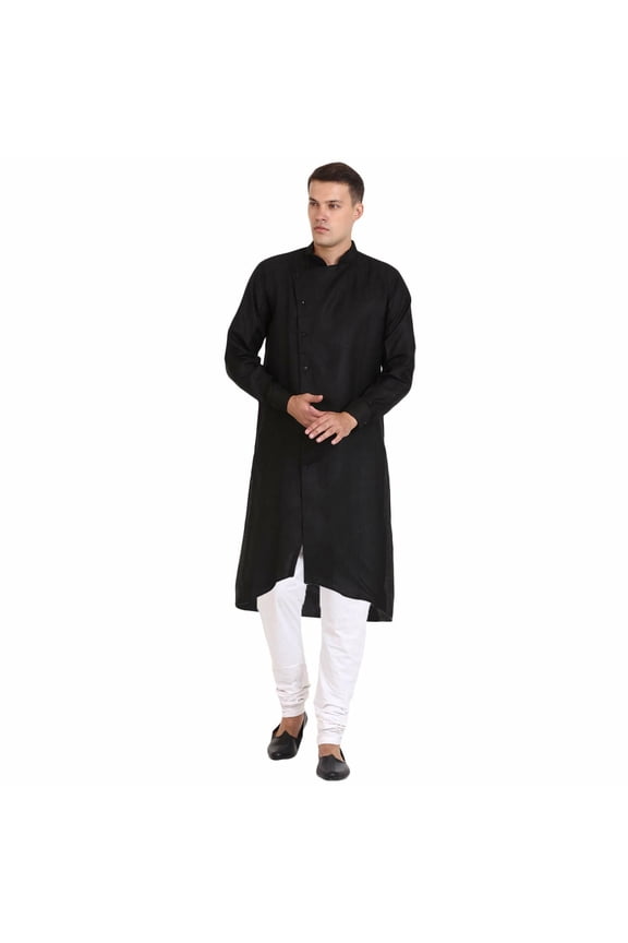 Mens Designer Wear Indian Linen Bollywood Achkan Pathani Style Kurta Pyjama Set