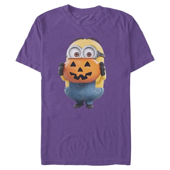 Mens Despicable Me Dave Trick or Treat Pumpkin Bucket T Shirt