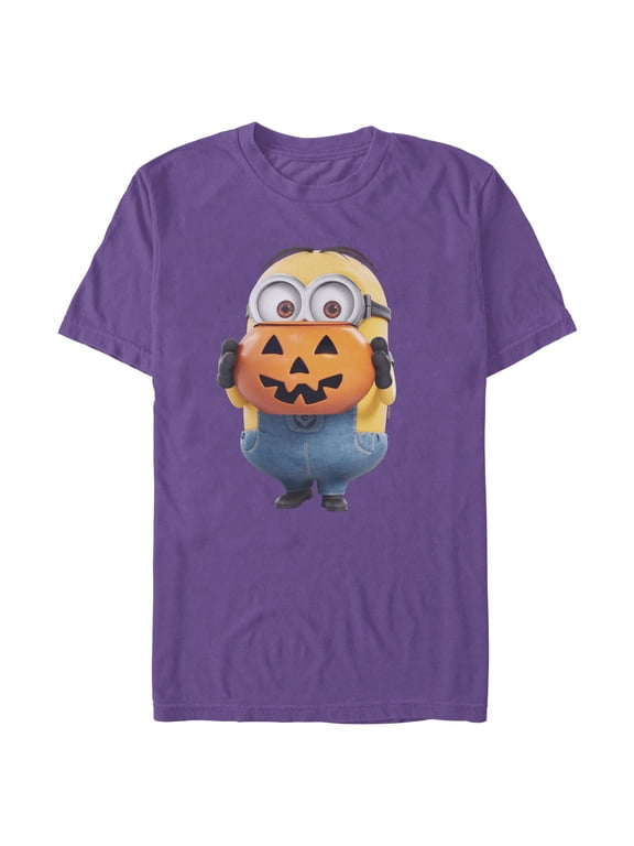 Mens Despicable Me Dave Trick or Treat Pumpkin Bucket T Shirt
