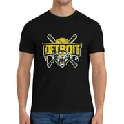 Mens Detroit Vintage T Shirts Black