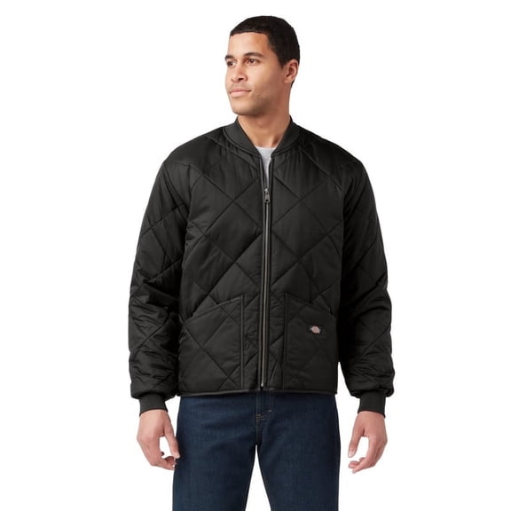 Dickies Men's Diamond Quilted Jacket, Black, M