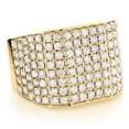 thumbnail image 1 of Mens Diamond Rings Collection Custom Made 14k Gold Ring 4.5 Ctw (Yellow Gold Size 5.5), 1 of 3