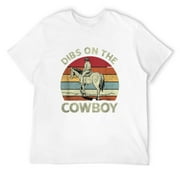 Mens Dibs On The Cowboy Western Life Rodeo Country Horseback T-Shirt Black Small