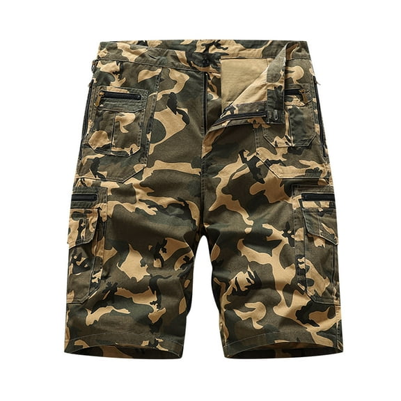 Mens Digital Camo Shorts, Unique Pattern, Summer Outdoor Activities & Casual Looks