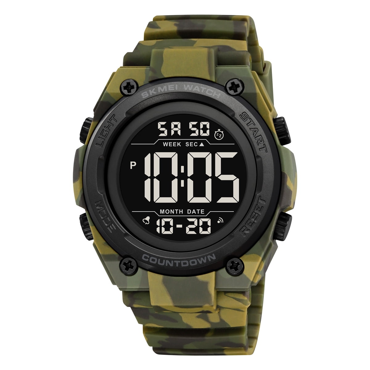 Digital Sport Watch with Stopwatch and Alarm - 50m Water Resistant Mens Digital Sports Watch, 50M Waterproof Mens Watches with  main image 2