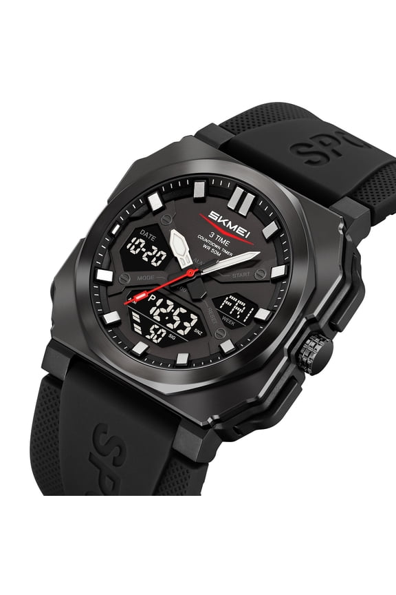 Mens Digital Sports Watch Waterproof, Luminous Display Outdoor Tactical Watch with Alarm Stopwatch and Durable Design, Military Style Wristwatch for Hiking Running Swimming