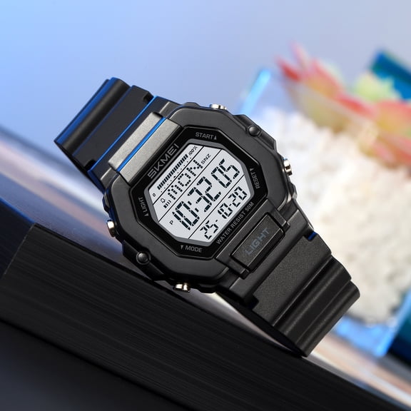 Mens Digital Sports Watch Waterproof, Outdoor Tactical Watch with Luminous Display Alarm Stopwatch Calendar, for Hiking Camping Running Swimming Daily Wear