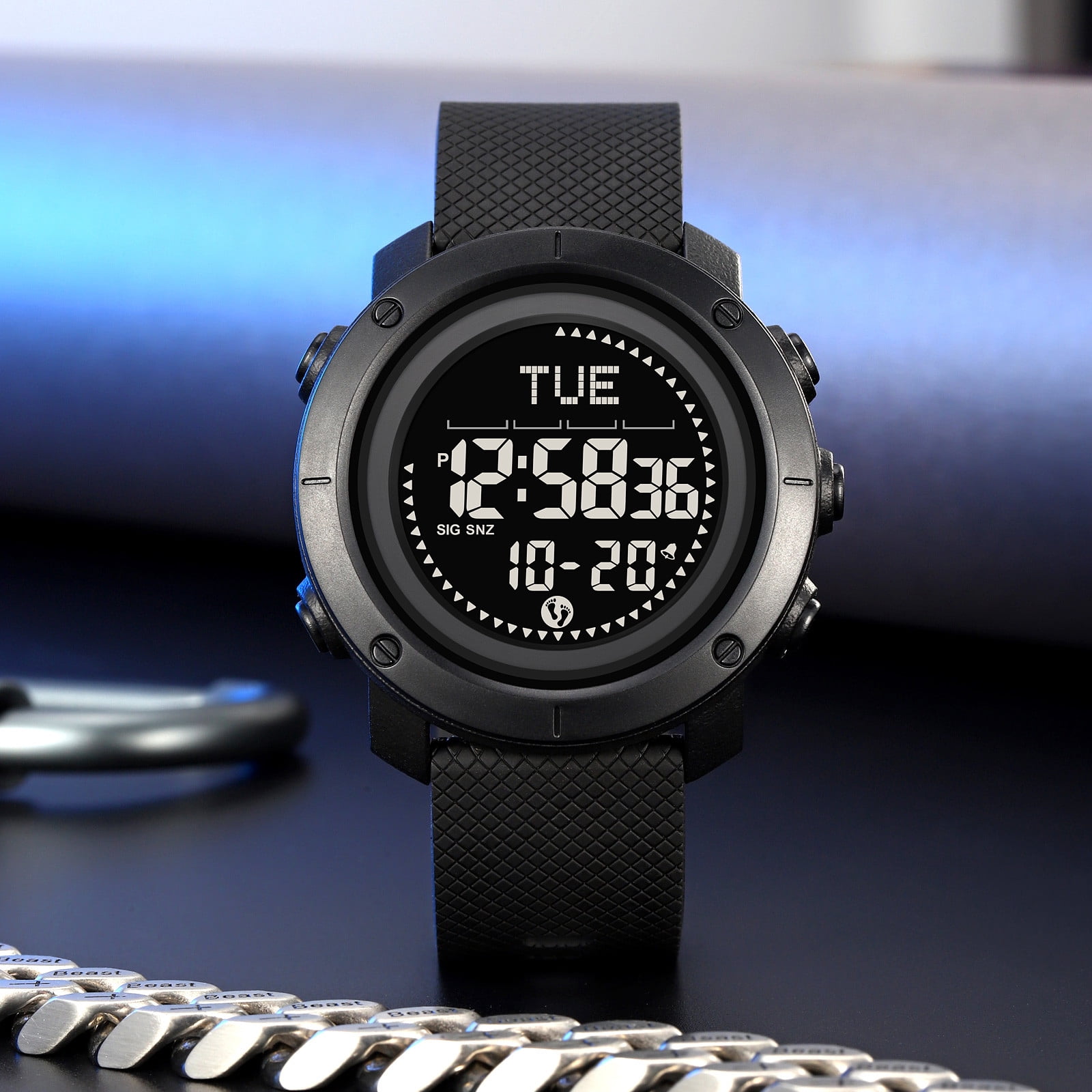 Mens Digital Sports Watch Waterproof, Outdoor Tactical Watch with ...