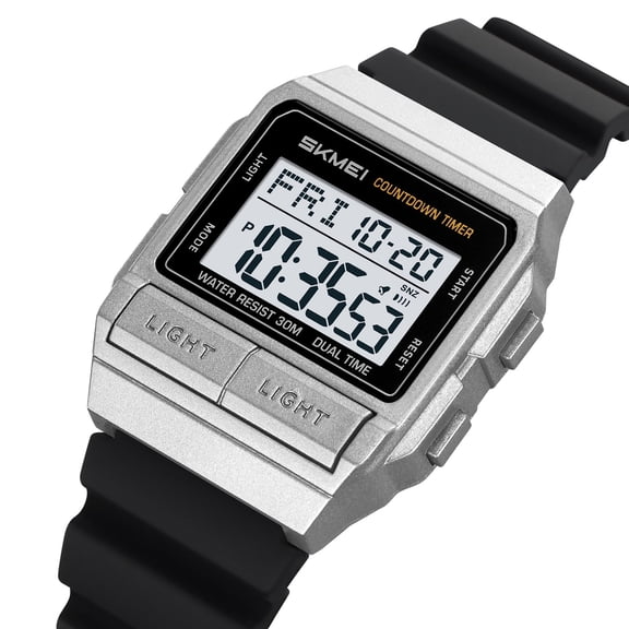 Mens Digital Sports Watch Waterproof, Shock Resistant Outdoor Tactical Watch with Luminous Display Alarm Stopwatch Calendar, Military Wristwatch for Hiking Camping Running Swimming