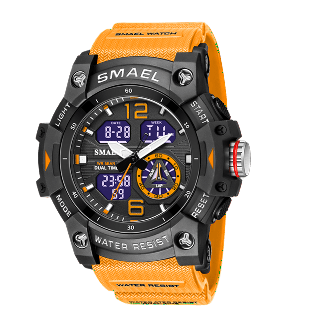 Mens Digital Watch LED Backlight Wristwatch Outdoor Sport Watch with