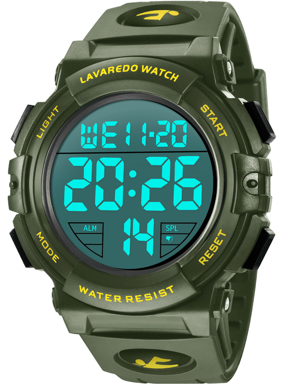 Mens Digital Watches Waterproof Sport Watch LED Backlight, Running Sports Digital Watch Birthday Gift for Man