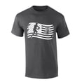 thumbnail image 1 of Mens Disc Golf Tshirt American Flag Disc Golf Short Sleeve T-shirt-Heather Grey-small, 1 of 4