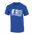 thumbnail image 1 of Mens Disc Golf Tshirt American Flag Disc Golf Short Sleeve T-shirt-Heather Royal-5xl, 1 of 4