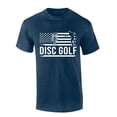 thumbnail image 1 of Mens Disc Golf Tshirt Disc Golf Flag Short Sleeve T-shirt-Heather Navy-medium, 1 of 4