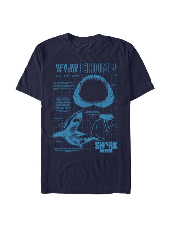 Mens Discovery Shark Week How Big Is Your Chomp T Shirt