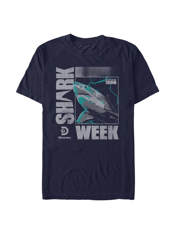 Mens Discovery Shark Week Retro Established 1988 T Shirt