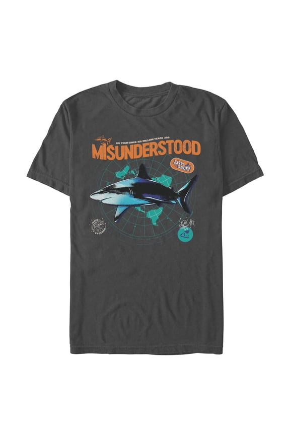 Mens Discovery Shark Week Salty and Misunderstood T Shirt
