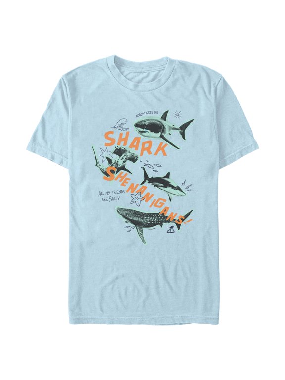 Mens Discovery Shark Week Shark Shenanigans Doodles T Shirt