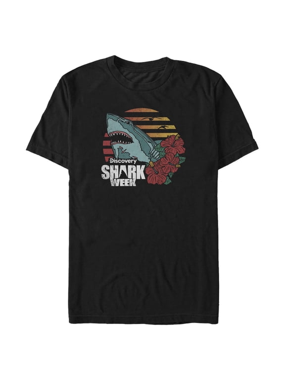 Mens Discovery Shark Week Tropical Shark Attack T Shirt