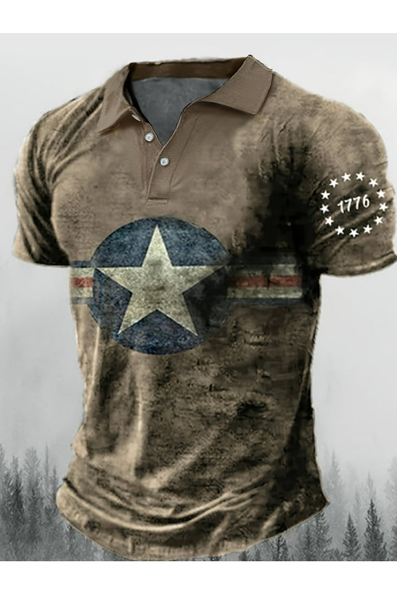 Mens Distressed Henley Shirts Retro Short Sleeve Button Tee Shirt Casual Regular Fit Washed Basic T-Shirt Summer Khaki M