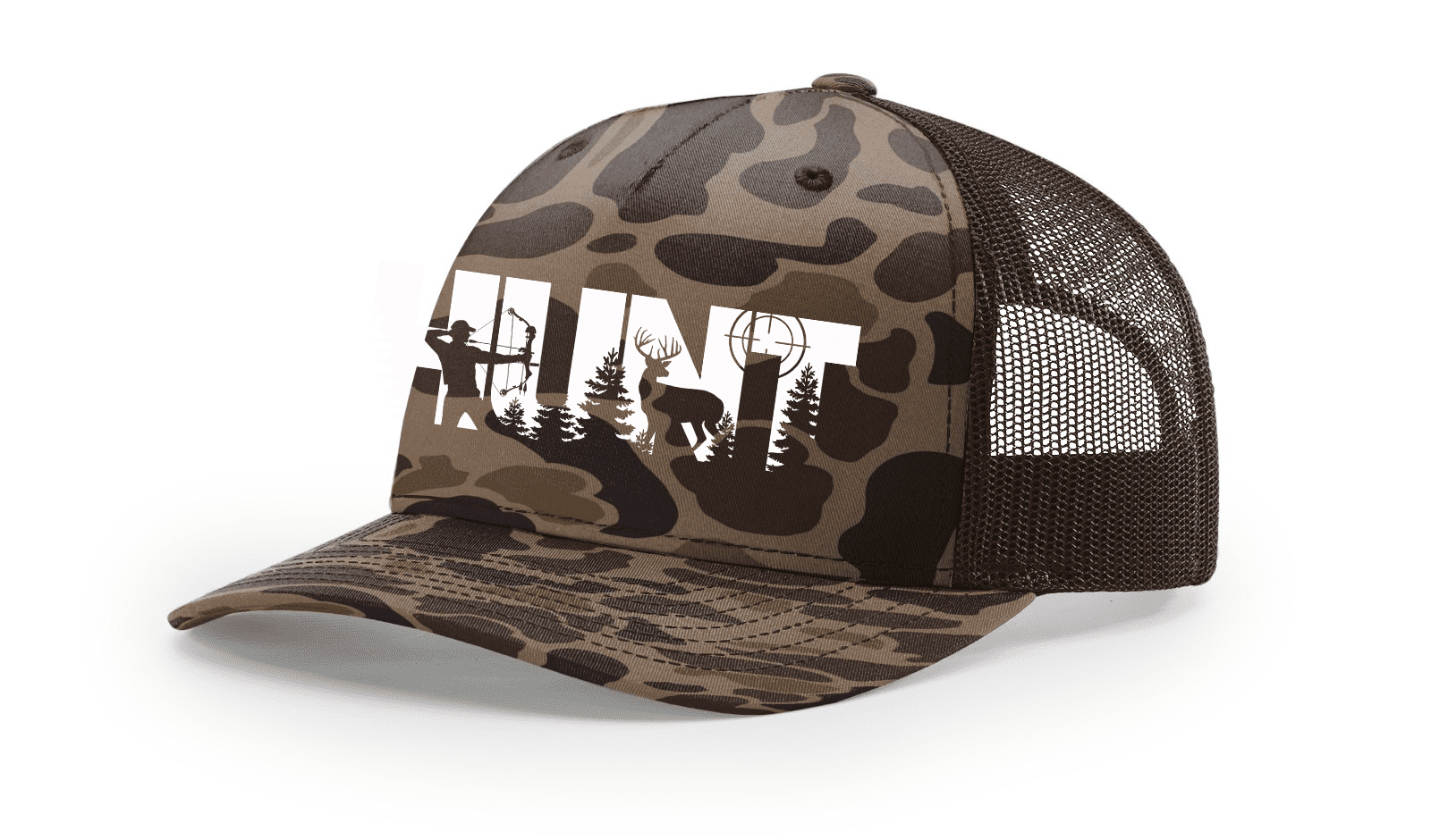 Mens Distressed Hunt Country Woods Scene Target Mens Embroidered