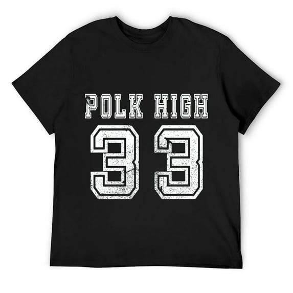 Mens Distressed Polk High 33 Bundy T-Shirt Black