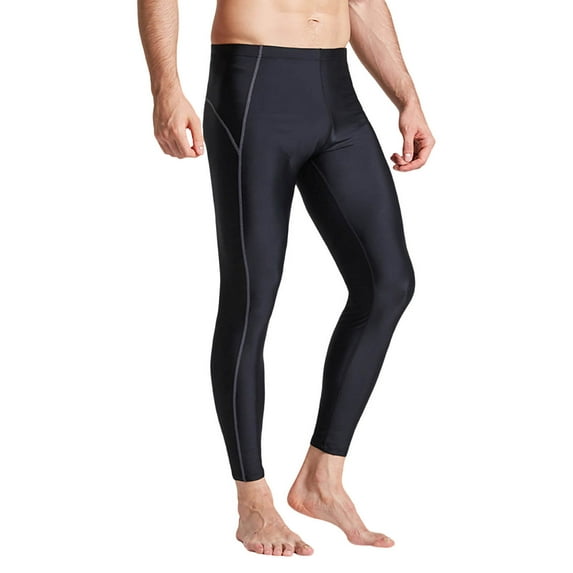 Mens Dive Pants Men's Solid Color Quick Drying Diving Swimming Outfit Suit Quick Drying Nine Minute Pants Snorkeling Surfing Sunscreen Swimming Trunks Dive Pants Black L