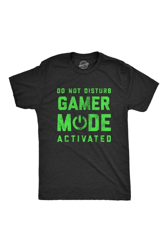 Mens Do Not Disturb Gamer Mode Activated T Shirt Funny Video Game Lover Tee for Guys Graphic Tees