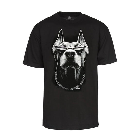 Mens Doberman Bad to the Bone Gangster Dog T-Shirt - Small