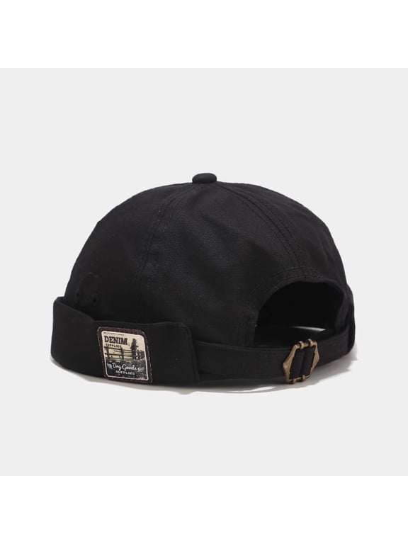 Men's Docker Cap – Brimless Skullcap / Sailor Hat – Vintage Rolled-Cuff Beanie