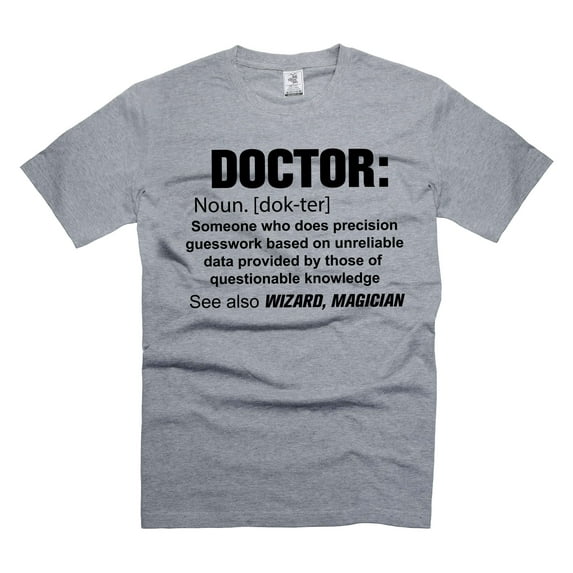 Mens Doctor Definition T-shirt Funny Doctor Shirt Doctor Gift Ideas Men's Doctor Gift (Large Grey)