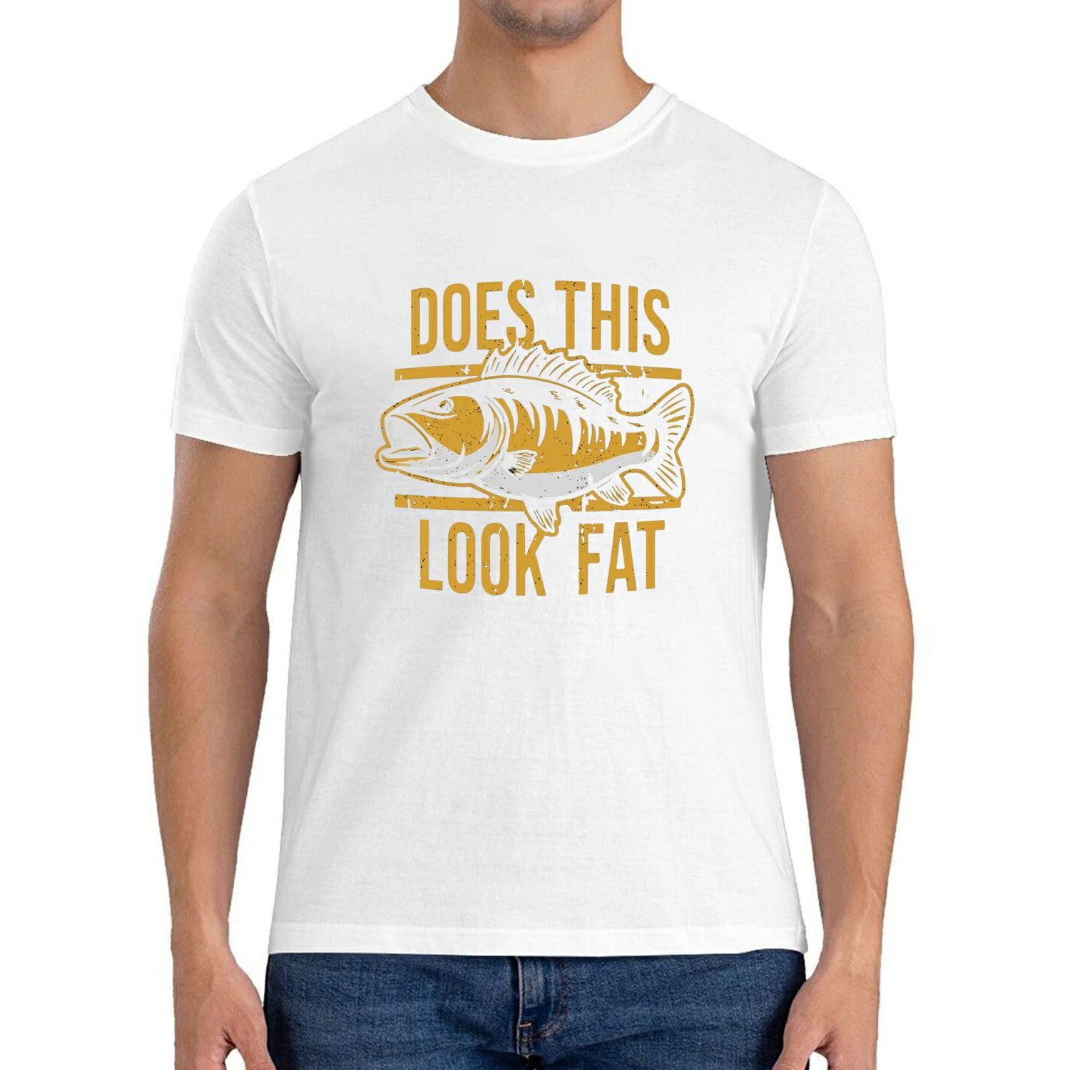 Mens Does This Make My Bass Look Fat Birthday Gift T Shirts White ...