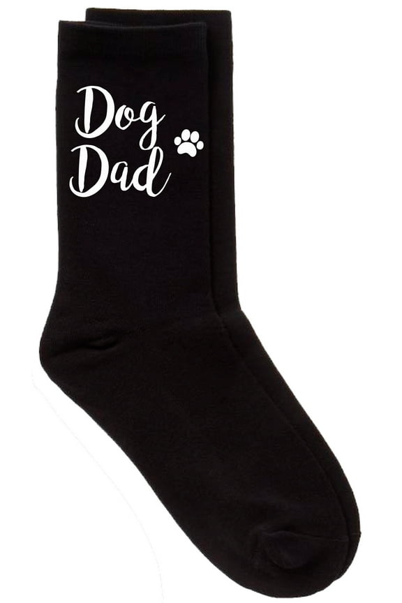 Mens Dog Dad Black Calf Socks Birthday Christmas Valentines Fathers Day Husband Boyfriend