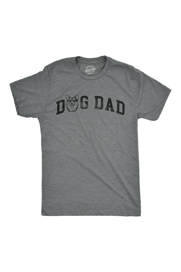 Mens Dog Dad Corgi T Shirt Funny Cute Puppy Pet Corgis Lovers Tee for Guys Graphic Tees