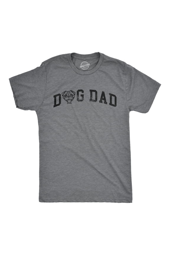 Mens Dog Dad Pug T Shirt Funny Cute Puppy Pet Pugs Lover Tee for Guys Graphic Tees