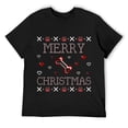 thumbnail image 1 of Mens Dog Lover Merry Christmas with Bone design Short Sleeve T-Shirt Black, 1 of 5